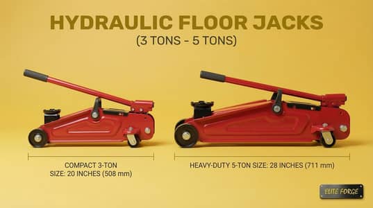 Heavy Duty Hydraulic Floor Jack (3 Ton, 3.5 Ton, 5 Ton)