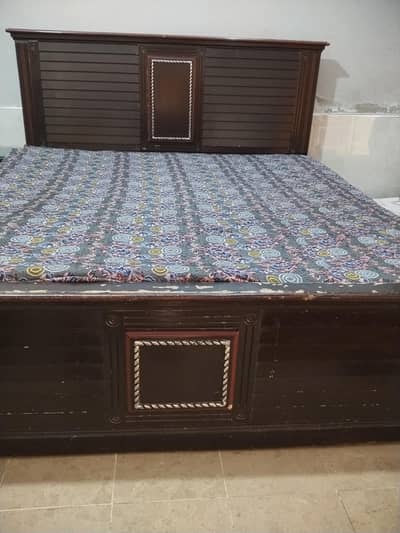 Bed with mattress