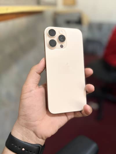 Iphone 16 pro max factry 4 monthn sim time physical plus esim