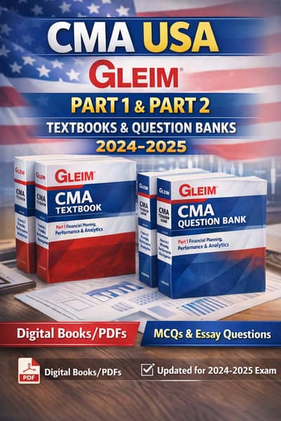 CMA (USA) Gleim Textbooks and Question Banks Part 1 & 2 2024-25