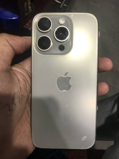 Apple iphone 15 Pro  Natural Titanium  Scratchless condition 1 Physica