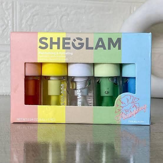 5 Pcs Sheglam Moisturising And Hydrating Lip Oil