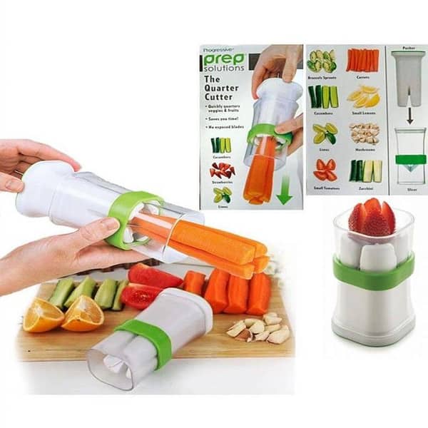 Manual Quarter Cutter for Vegetables and Fruits Cut Easy in 4 Pcs - Made in China
