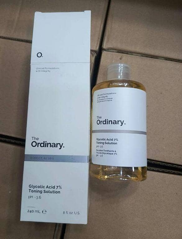 The Ordinary Glycolic Acid 7% Toning Solution Toner BarCodeScan - High Quality  Matt Box Batch Code mentioned