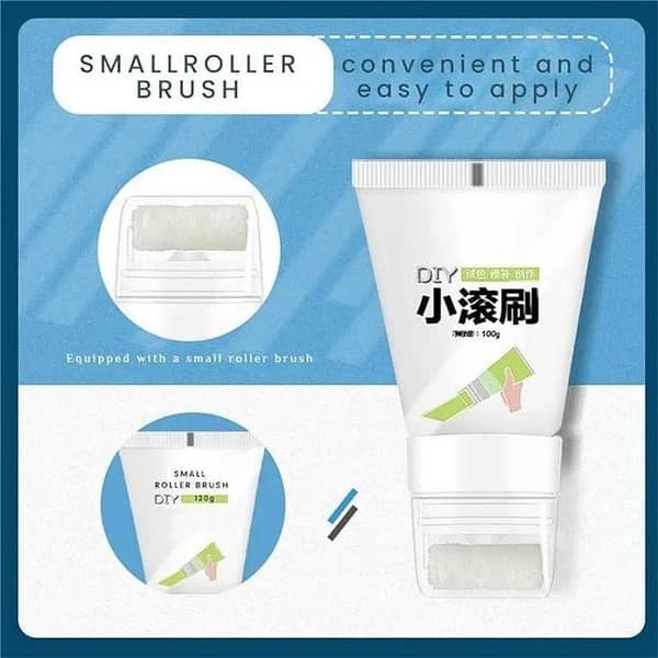 White Color Wall Repair Cream Rolling Brush