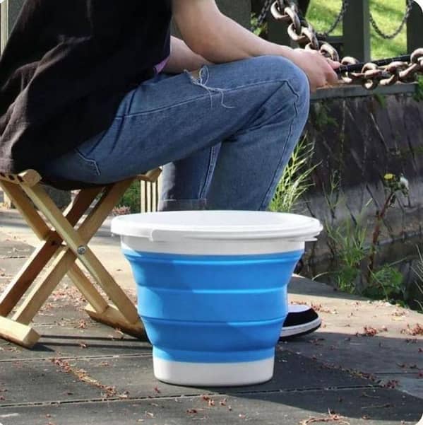 5 Liter Portable Folding Bucket for Face Washing, Laundry and Traveling, Space-Saving and Durable Water Basin