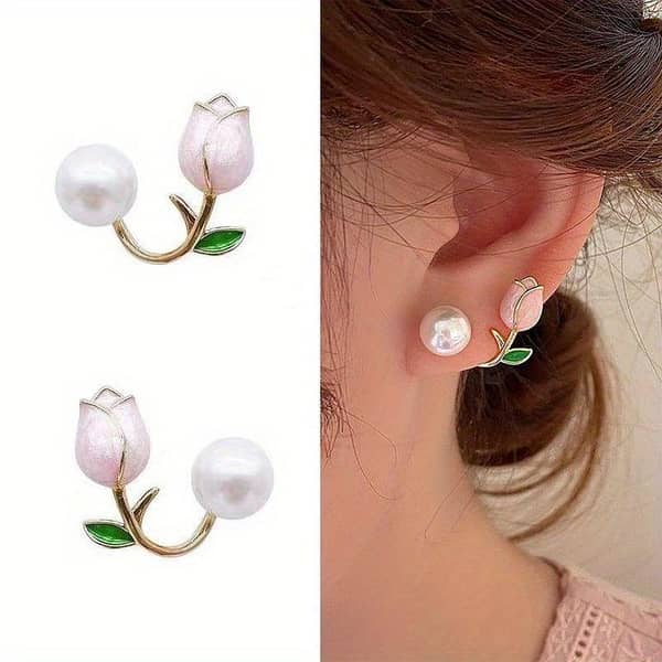 Delicate Tulip Flower Earrings