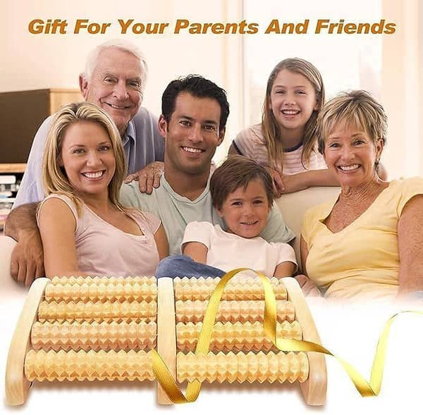 Wooden Foot Masagr Roller