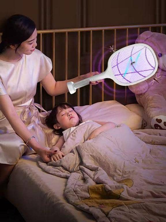 Mosquito Lamp Portable Handheld USB Charging Fly Racket