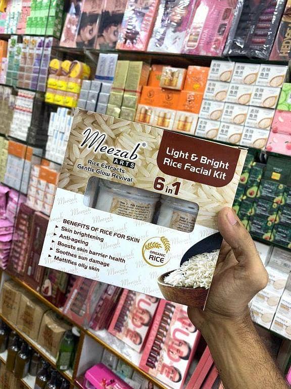 Restock Meezab Arts 6in1 Organic rice facial kit gurranted result
