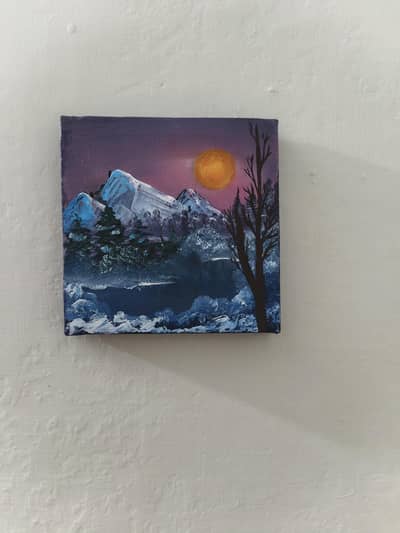 abstract mountain painting
