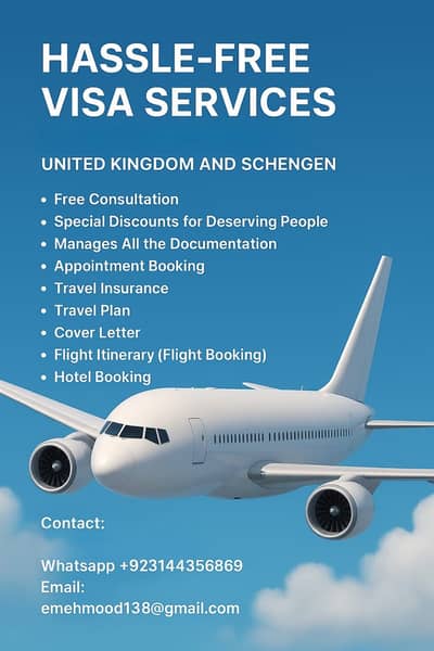 Hassle Free Visa (Schengen & UK  )