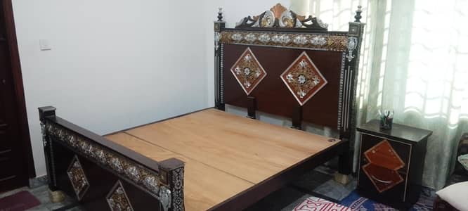 Double Bed with mattress looking like new one