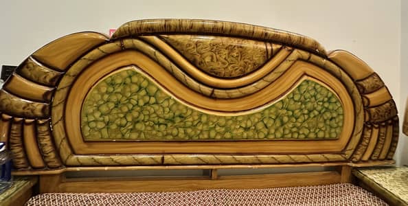 Wooden double bed