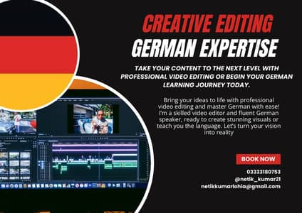 Video editing and german language