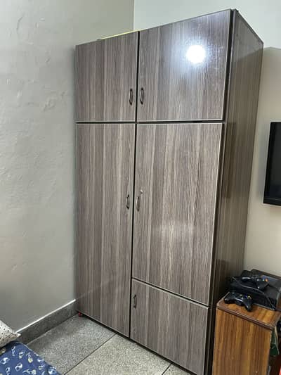 Large sized spacious wardrobe.
