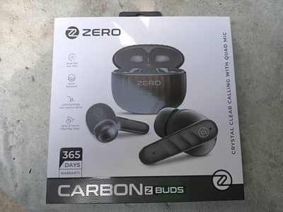 Zero Lifestyle Carbon Wireless Earbuds – Like New – Box Pack