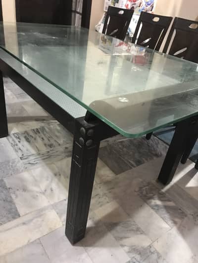 Double portion Dining table with wooden chair