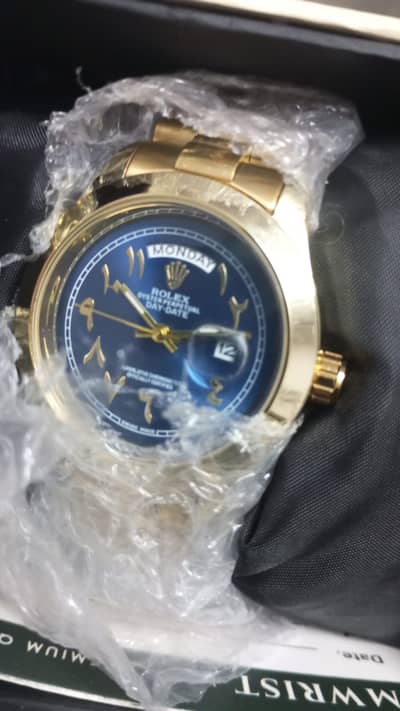 Rolex Day-Date Golden Arabic Dial Wristwatch