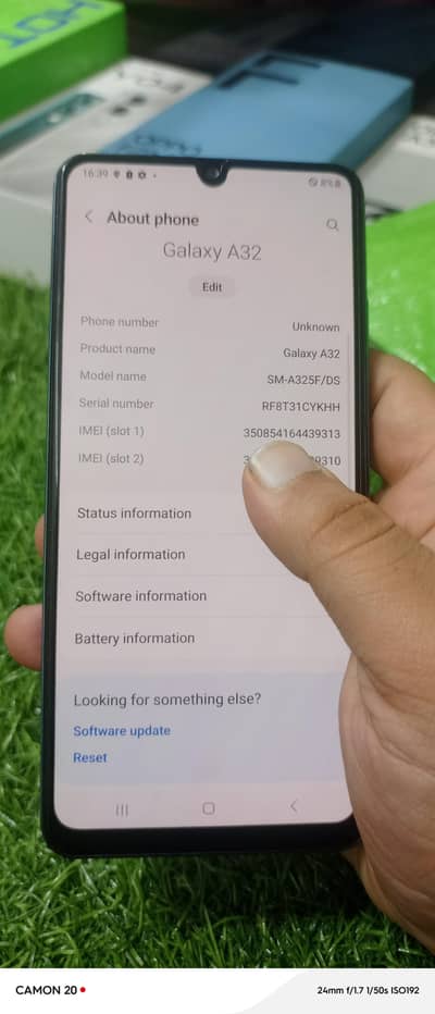 samaung A32 6/128 with box 10/10 display finger