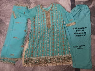 Tailor Stitched New Condition 3 piece Large Size Fancy Wedding Party