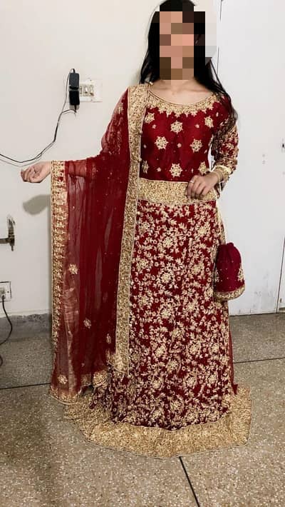 one time used Bridal lehnga for sale.