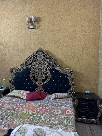 complete king size bed set side tables and dressing table for sale