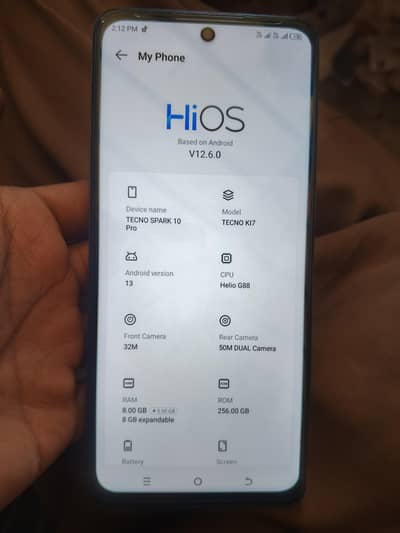 tecno spark 10 pro    8.256 gb for sale only mobile
