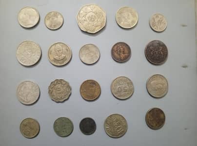 ORIGINAL 80+ COIN COLLECTION PAKISTAN INDIA BRITISH FOR SALE