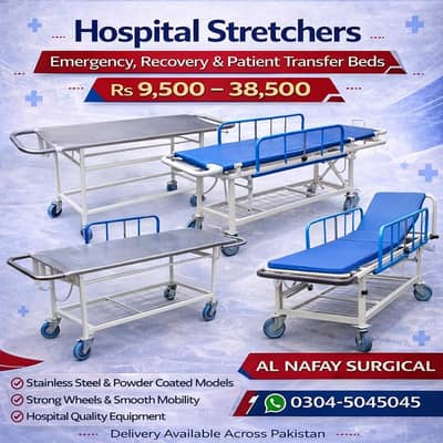 Hospital Stretcher Patient Shifting Bed Emergency Stretcher Trolley OT
