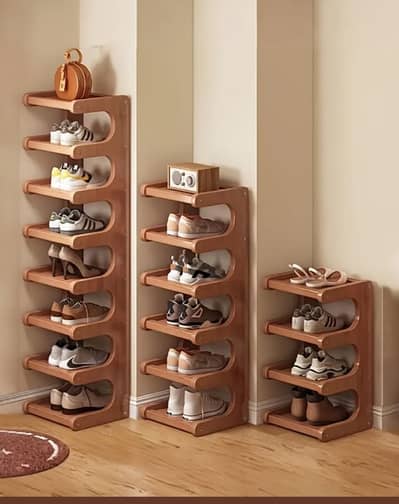 Modern Wooden Shoe Rack - Stylish Furniture Organiser (3 Sizes)