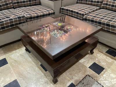 6 seater sofa set along with table