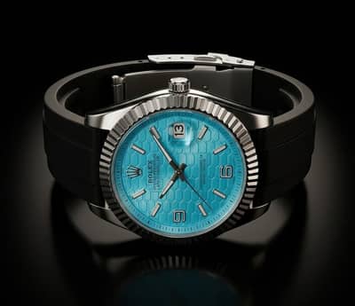 Brand New Stylish Men Watch – Blue Dial – Rubber Strap – Premium Look