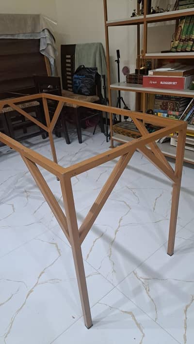 golden iron dining table stand, new stand , table stand