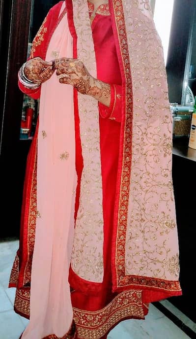 Red bridal party wear