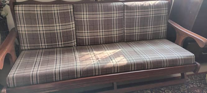 wooden sofa set  and chinyoti table