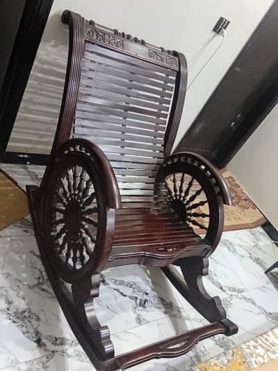 Chinioti Sheesham Moving Chair Excellent Condition and charpai sale