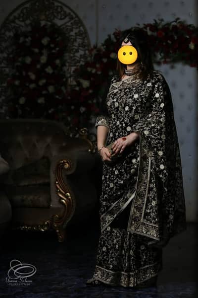 black fancy saree