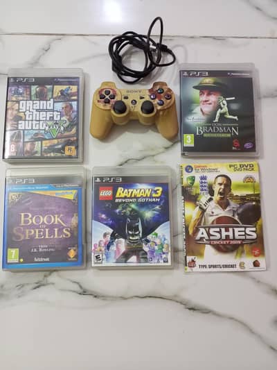 Ps3 cds and controller of sony company for sale