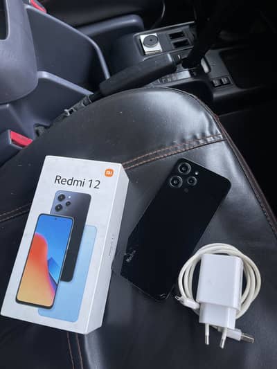 Redmi 12 with box pta 8gb +128