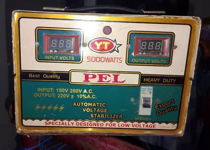 PEL 5000 Watts Automatic heavy duty voltage  stabilizer for sale.