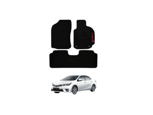 TOYOTA COROLLA 2014–2020 Diamond Logo Series High-Quality Carpet Floor Mats – 034 Premium 3-Piece Set