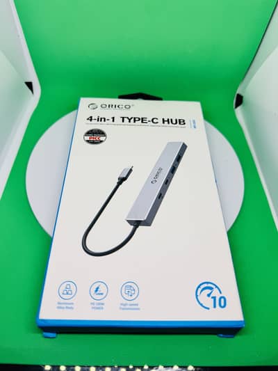 ORICO AH-12F 4 IN 1 TYPE C TO USB 3.0 HUB - GRAY
