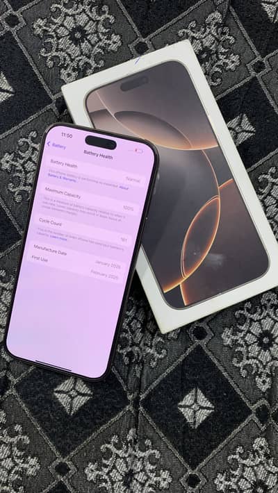 16 Pro Max FU Single + Esim Compele Box Sim's non active