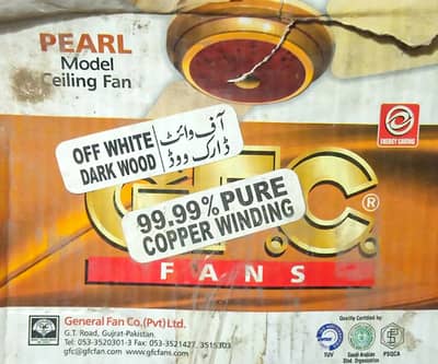 GFC Fans Pearl Model 56'' Ceiling Fan 100% PURE COPPER WINDING
