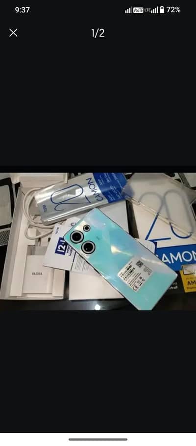 Tecno camon 20 16/256 with full box urjent sale