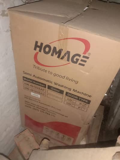 Brand New un touch  semi automatic washing machine model HW -49102SAP