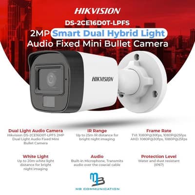 6 Cameras 2MP Smart Hybrid Light with Audio