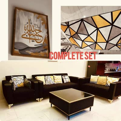 Sofa Set + Rug + Frame