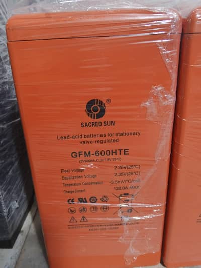 sacred sun dry cell 2v 600ah with warranty